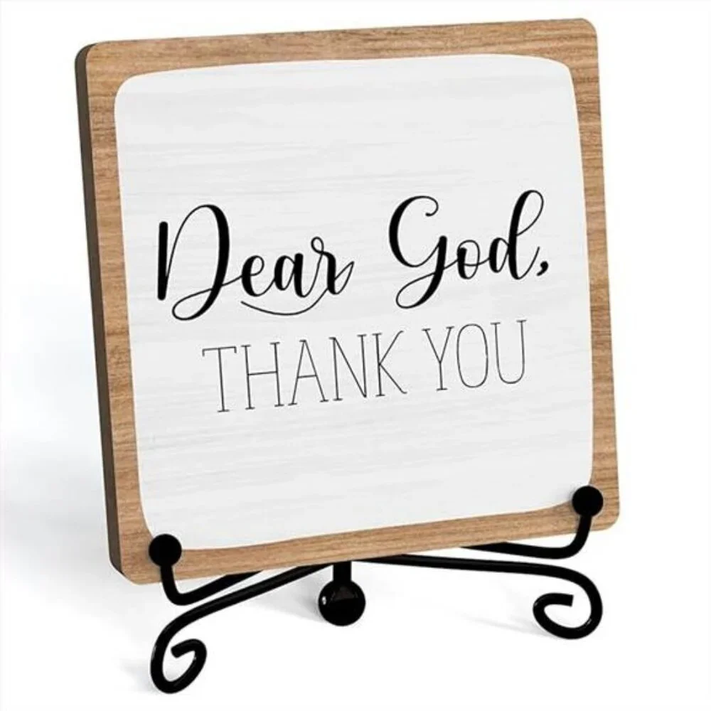 Boho Farmhouse Table Shelf Decor Christian Wood Sign Office Bedroom Gift